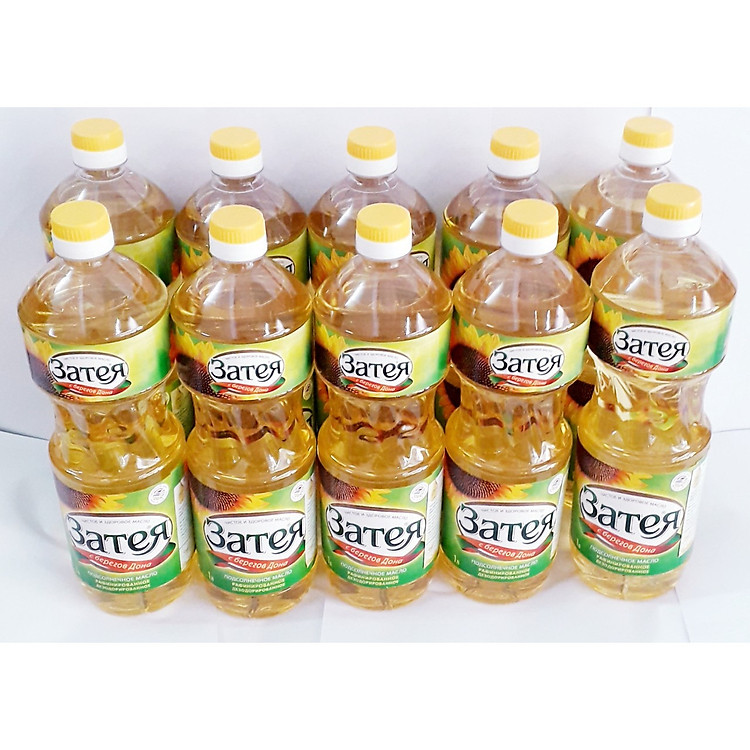 10 chai dầu ăn hướng dương Nga cao cấp tốt cho tim mạch ZATEYA 1L