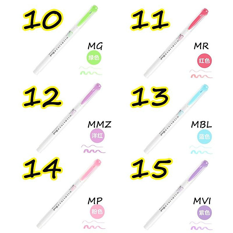 Viết Dạ Quang Zebra Mildliner Brush (25 màu) - Hồng Fuchsia - Ảnh 3