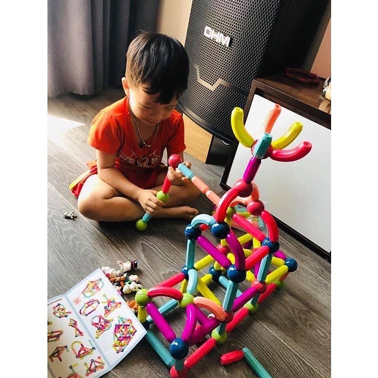 Mua Đồ Chơi Xếp Hình Nam Châm 64 Chi Tiết Chính hãng Tiết kiệm - Hình ảnh 4