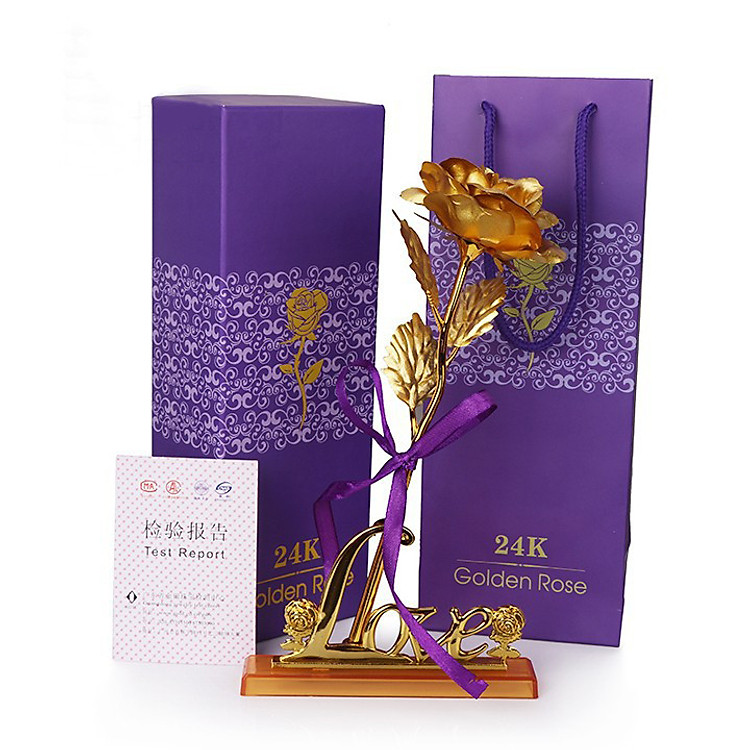 Quà Valentine – Hoa hồng 3d đế love