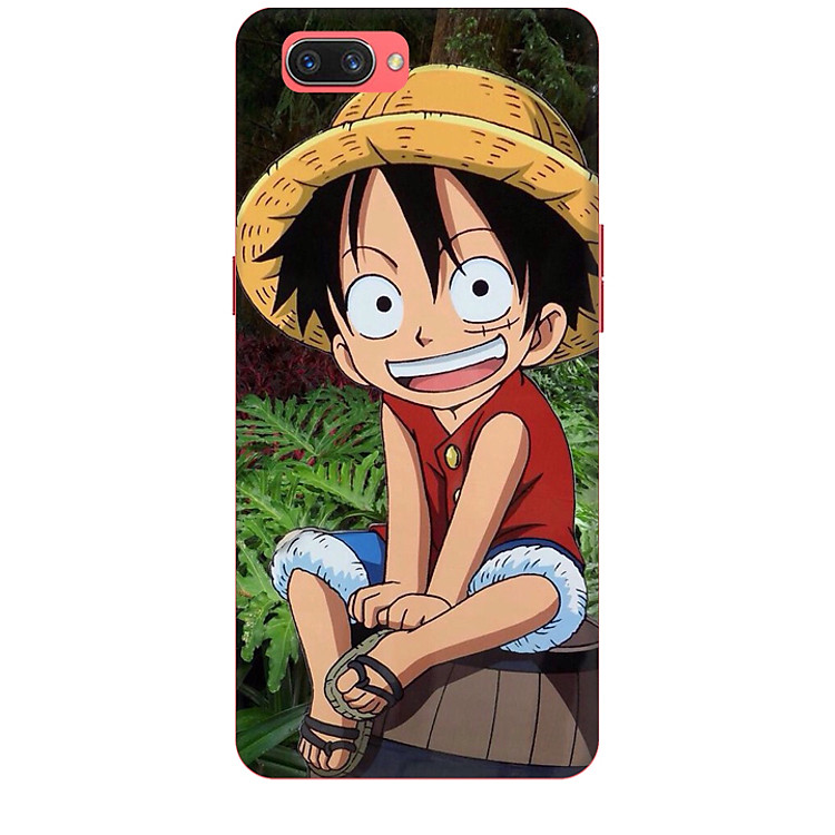 Ốp lưng nhựa cứng nhám dành cho Oppo A3S in hình Luffy