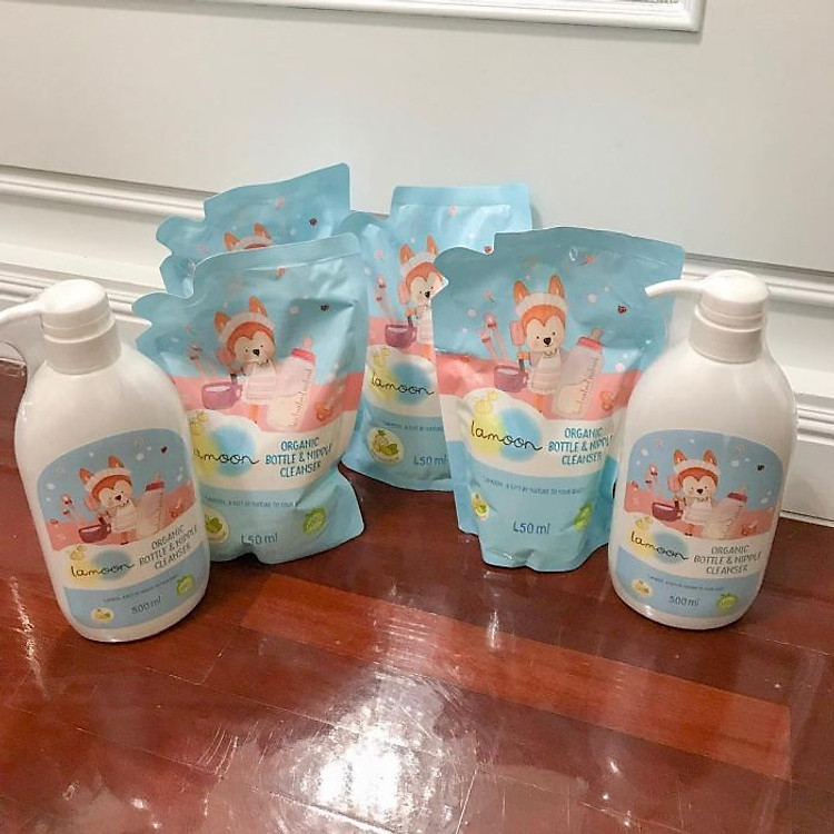 Mua Nước rửa bình sữa Organic Lamoon 450ml Chính hãng Tiết kiệm - Hình ảnh 5