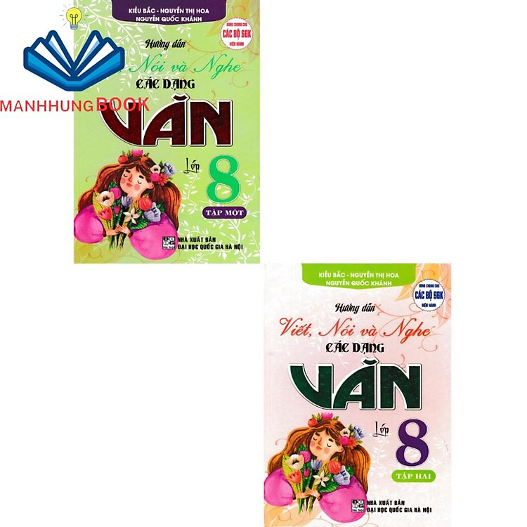 Sách - Combo Hướng dẫn viết, nói và nghe các dạng văn 8 (dùng chung cho các bộ sgk hiện hành) bộ 2 cuốn