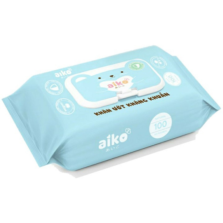 Bộ 6 Gói Khăn Ướt Aiko Kháng Khuẩn Giá rẻ - Hình ảnh 2