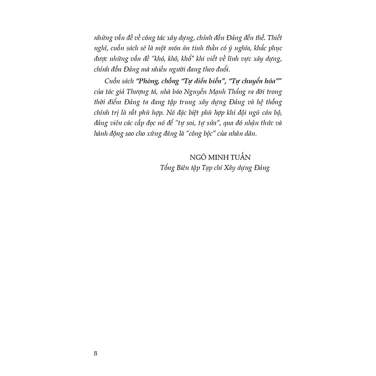 Phòng, Chống "Tự Chuyển Biến", "Tự Chuyển Hóa - Ảnh 6