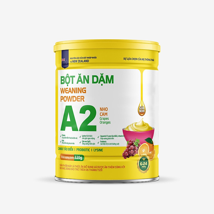 Tìm mua tại Avakids:Nơi Bột ăn dặm A2 320g - Nho Cam, tràn ngập Khuyến mãi, Ưu đãi