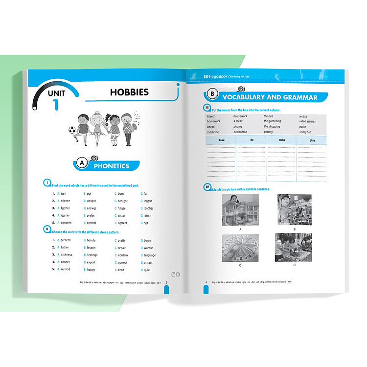 Big 4 bộ đề tự kiểm tra 4 kỹ năng Nghe - Nói - Đọc - Viết tiếng Anh cơ bản và nâng cao lớp 7 (Tập 1) - Ảnh 3