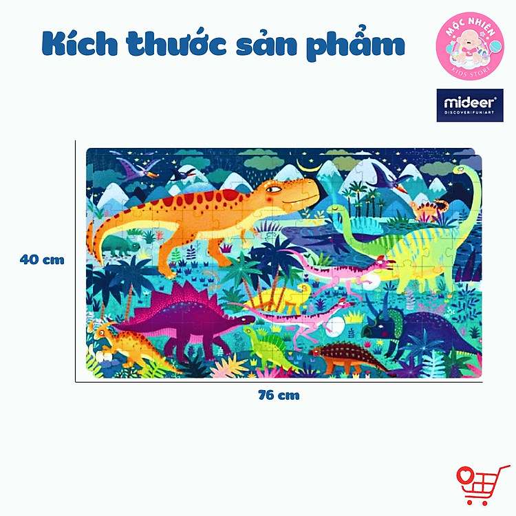 Đồ chơi xếp hình khủng long Mideer Chính hãng Giá tốt - Hình ảnh 3
