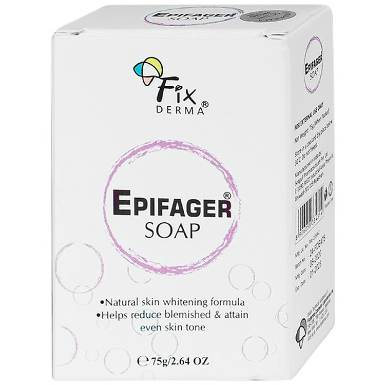 Xà Phòng Làm Sạch Dưỡng Trắng Sáng Da Mờ Thâm Nám Fixderma Epifager Soap 75g