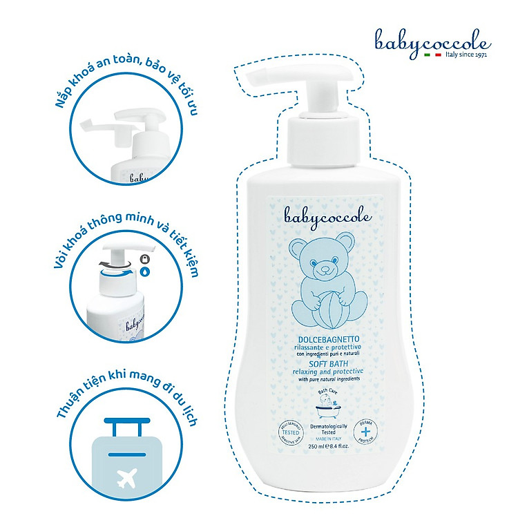 Sữa tắm giữ ẩm Babycoccole 250ml Chính hãng Ưu đãi - Hình ảnh 5