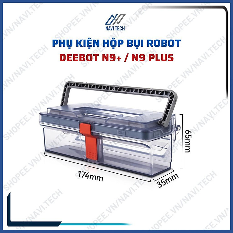 Phụ kiện hộp bụi, hộp rác Robot hút bụi Deebot N9+, N9 Plus
