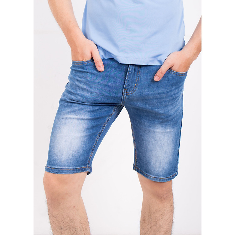 Quần Short Jean Nam 5S (QNB5S-02) Thiết Kế Dáng Ôm Trẻ Trung, Nam Tính