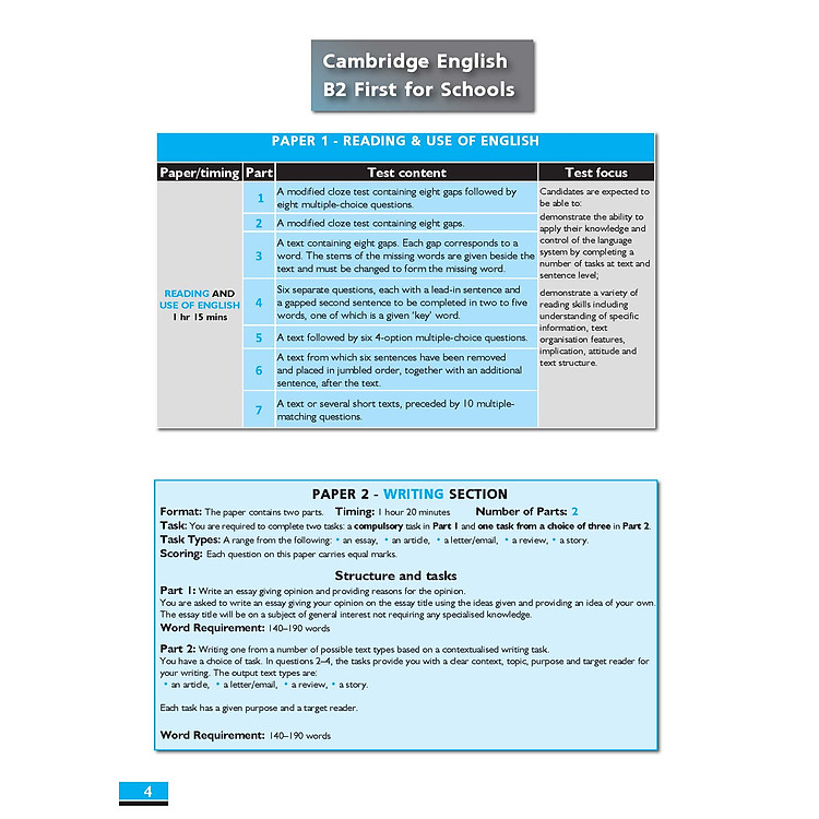 B2 First for School Preliminary 1 with 4 Practice Tests - Ảnh 4