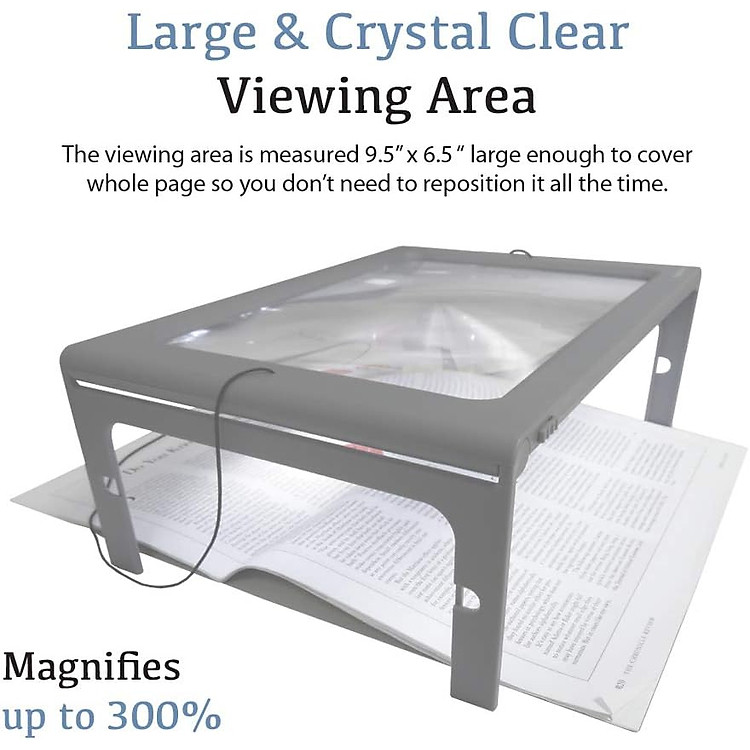 Kính Lúp Đọc Sách Toàn Trang MagniPros 300PSL (3X, có đèn LED)