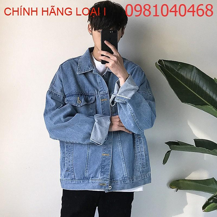 Áo Khoác Jean Bò Oversize Phong Cách Hàn Quốc Ulzzang Chất Mềm Mát
