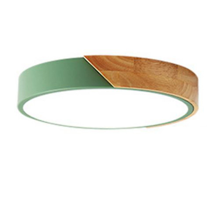 Đèn ốp trần phòng khách trang trí LED ốp gỗ