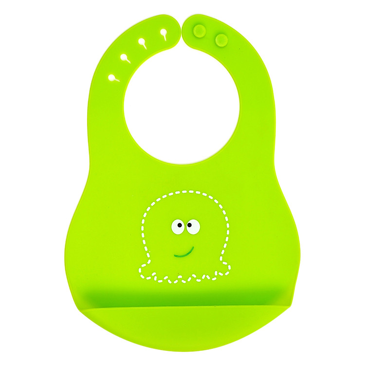 Yếm Silicone Bib Octopus Binggio (Xanh Lá)