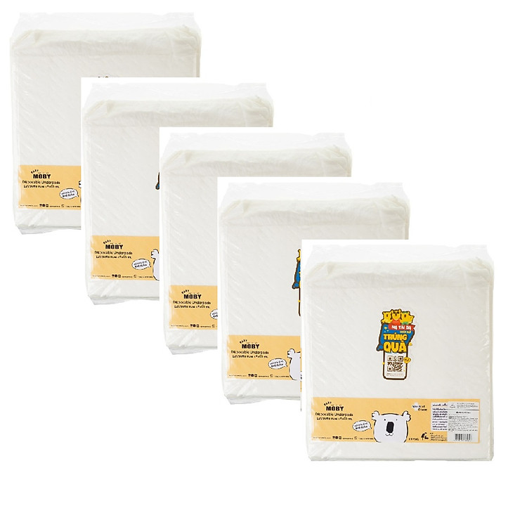 5 Gói lót chống thấm Moby 10 miếng