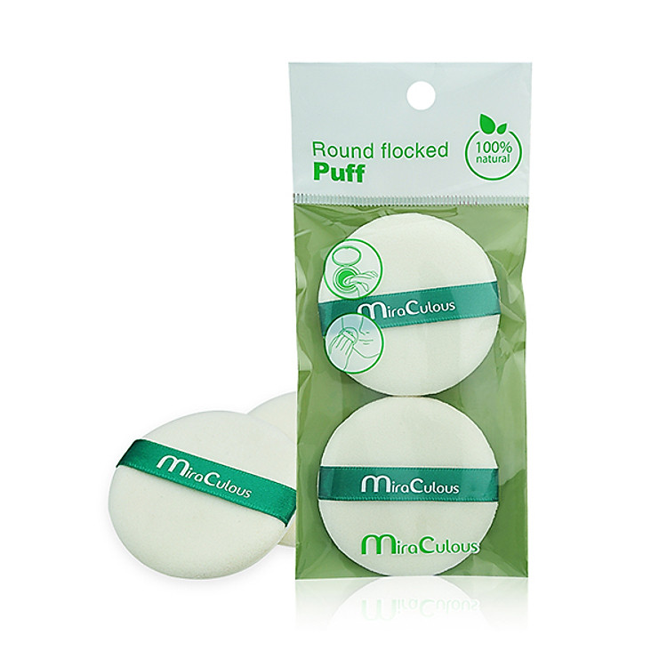 Bông Phấn Ướt Tròn MiraCulous ( Bịch 2 miếng)