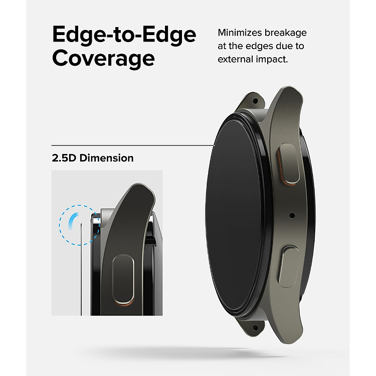 Kính Cường Lực có khung hỗ trợ dán Kai.N HD Dành Cho Samsung Galaxy Watch Ultra/ Galaxy Watch 7/ Galaxy Watch 8_ Hàng chính hãng