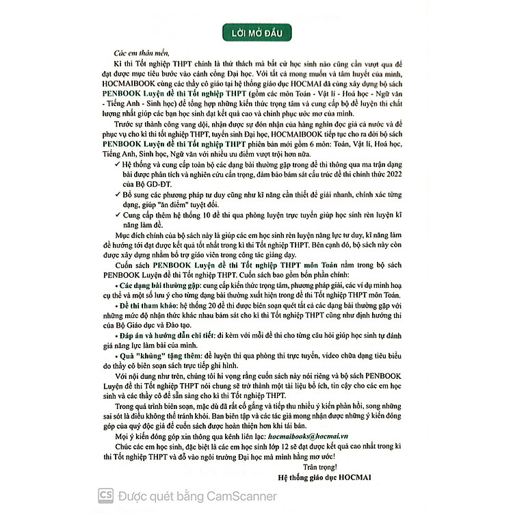 PENBOOK - Luyện đề thi tốt nghiệp THPT môn Toán - Ảnh 3