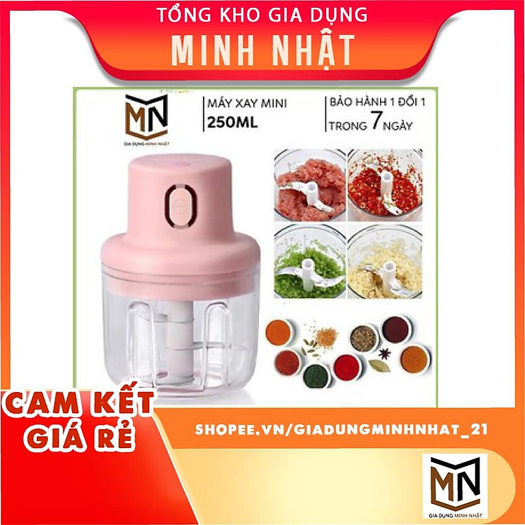 ️Rẻ Vô Địch️ Máy Xay Mini Sạc Điện Cầm Tay, Xay Thịt, Xay Đồ Ăn Dặm Cho Bé, Gia Vị, Tỏi, Ớt Siêu Tiện Dụng Cho Bạn