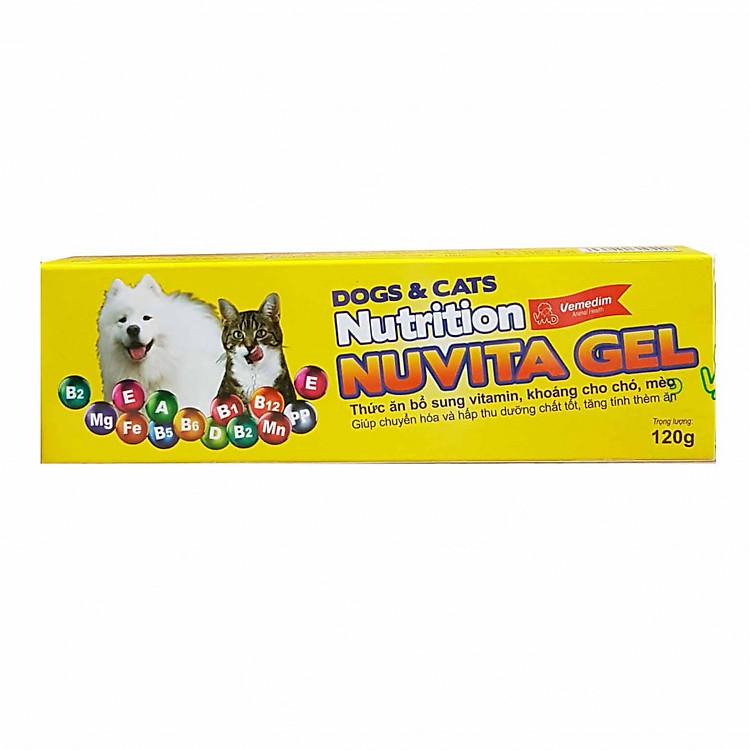 Gel Dinh Dưỡng Chó Mèo Biếng Ăn - Nuvita Gel 120g