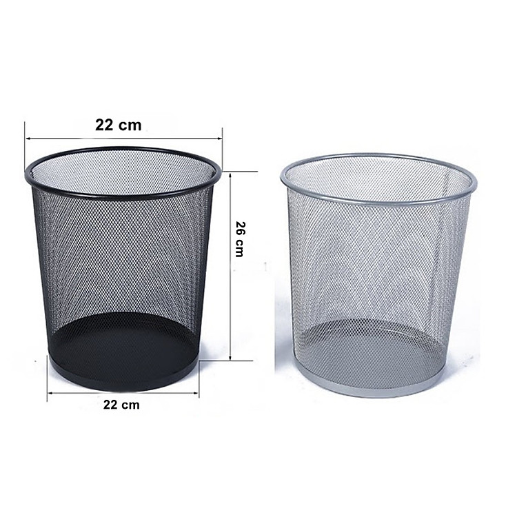 Sọt rác Kim Loại Văn Phòng Tròn Top Point HY63515 (2 màu) - Ảnh 3
