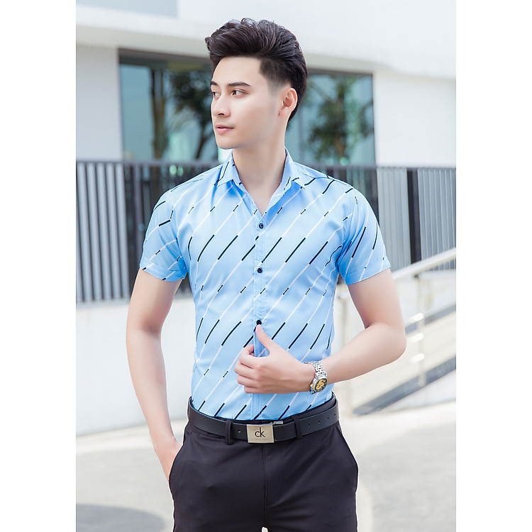Áo Sơ Mi Nam SINO Ngắn Tay - Form Body Hàn Quốc Cao Cấp