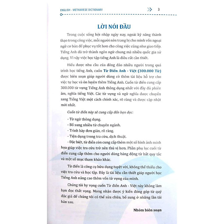 Từ Điển Anh Việt 300000 Mục Từ Và Định Nghĩa (Tái Bản) - Ảnh 3