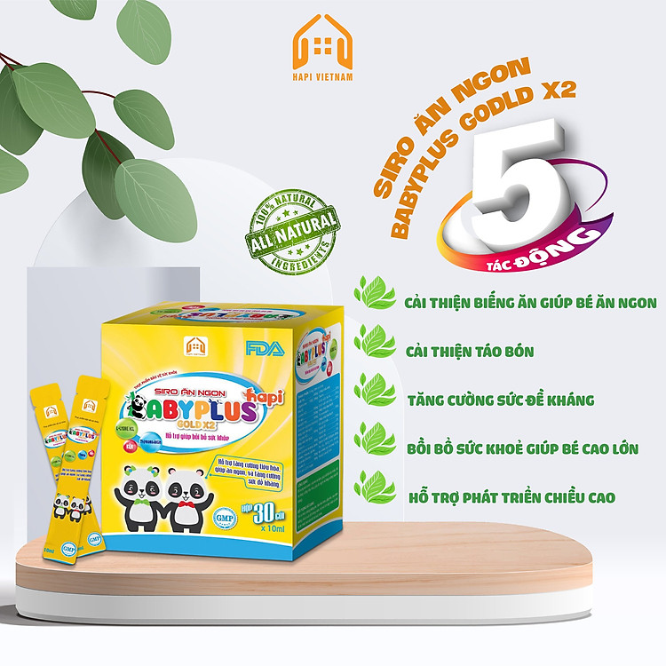 Siro Ăn Ngon BABYPLUS Hapi cho trẻ Hàng chuẩn Ưu đãi - Hình ảnh 2
