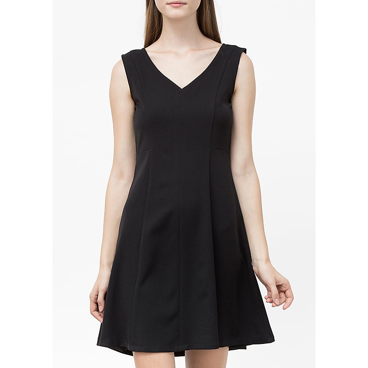 Đầm Dáng Xòe V-Neck Dress The Cosmo (Midnight)