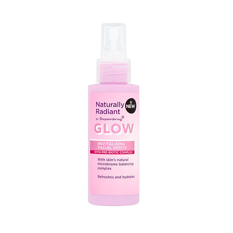 Nước hoa hồng dạng xịt Superdrug Glow Revitalising Facial Spritz 100ml