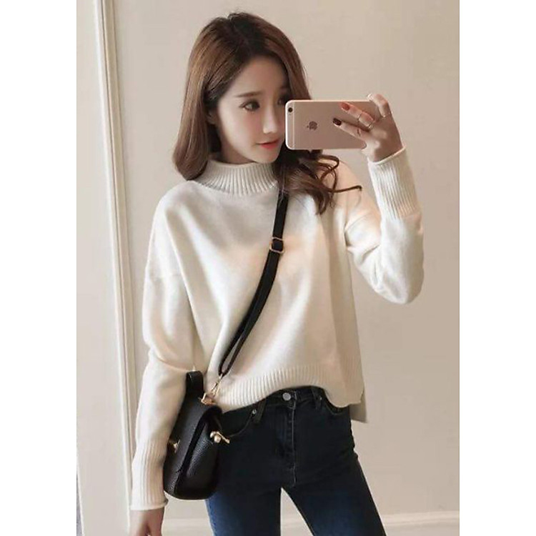 Áo len trơn Uzang phong cách trẻv