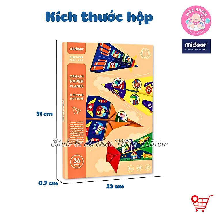 Giấy gấp Origami Hình Con Vật và Máy Bay Chính hãng Ưu đãi - Hình ảnh 2