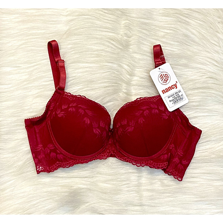 Áo Lót Nancy 2268 Ren Hoa Mút Dày Form Đẹp Bản To Che Khuyết Điểm Mẫu Mới 2024