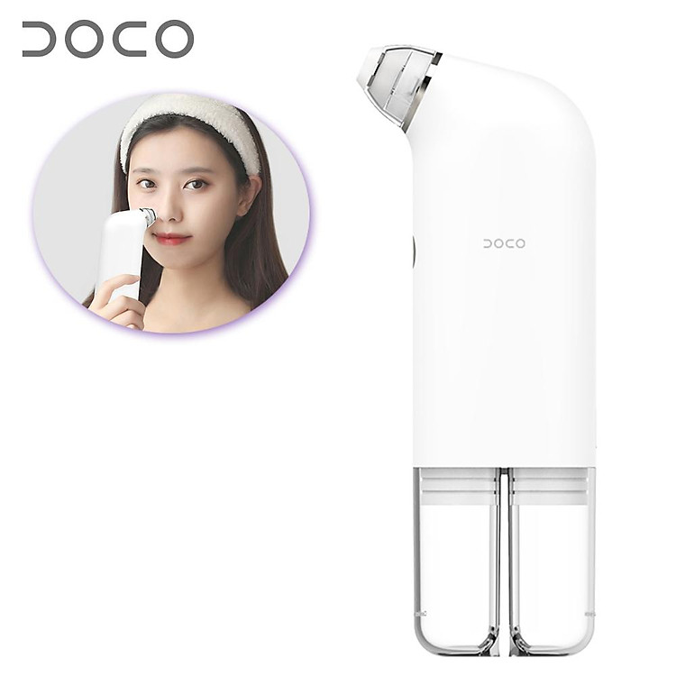 DOCO Blackhead Remover Micro Bubble Pore Vacuum Cleaner Electric Acne Comedone Whitehead Extractor Tool with 3 Suction