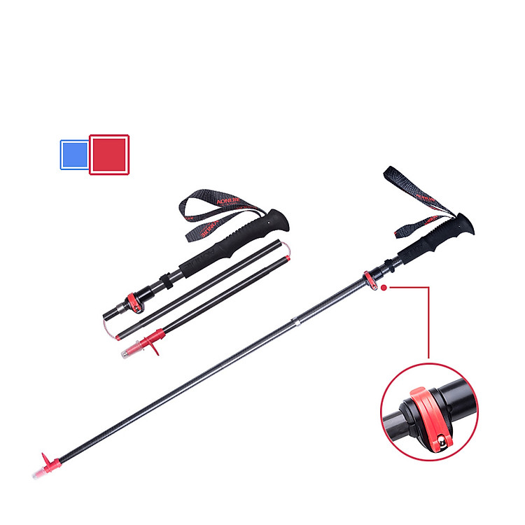Gậy Carbon Trekking Pole Aonijie E4087 Blue-Single 110-130cm 185g