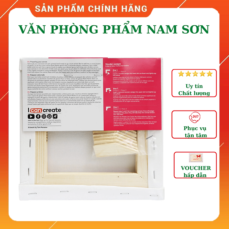 Khung Canvas Mont Marte 10cm x 10cm - Ảnh 3