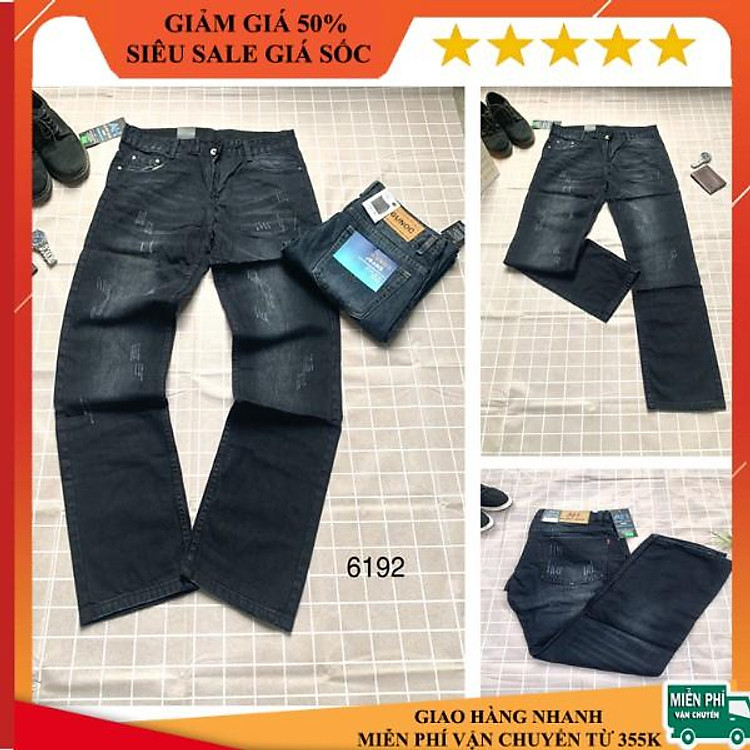 Quần Jean Nam Suông, Quần Jean Ống Rộng - Mã 6192
