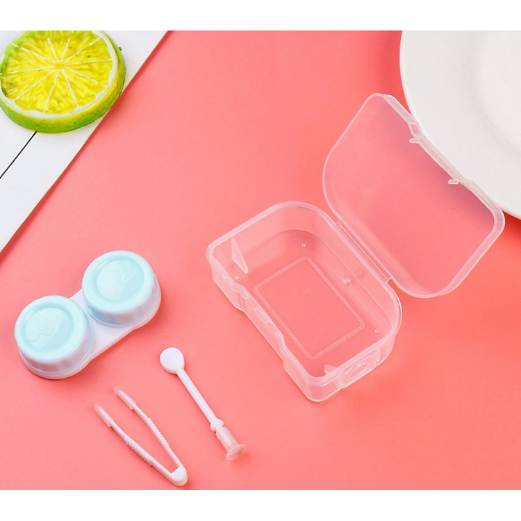 Bộ hộp đựng kính áp tròng cao cấp kèm dụng cụ vệ sinh (giao màu ngẫu nhiên)