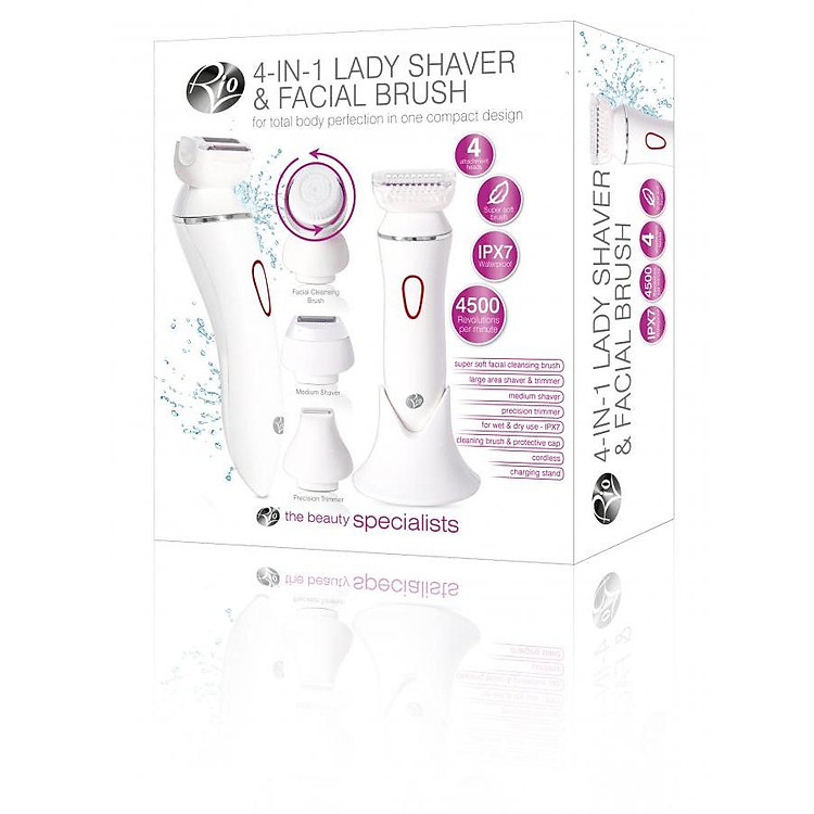 Máy rửa mặt, cạo râu , tỉa lông mày Rio SHFA 4in1 nhập khẩu chính hãng Vương Quốc Anh (UK)