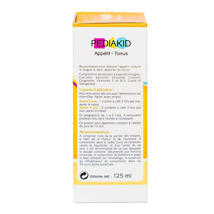 Siro Pediakid Kích Thích Thèm Ăn Chất lượng Giá rẻ - Hình ảnh 3