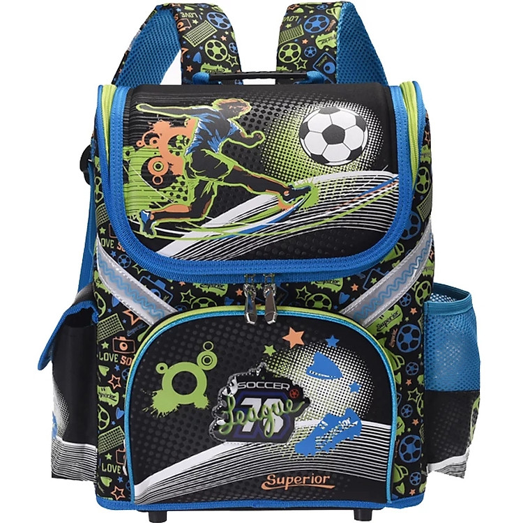 Balo Chống Gù Lưng Dạng Hộp dành cho Học sinh cấp 1-Soccer