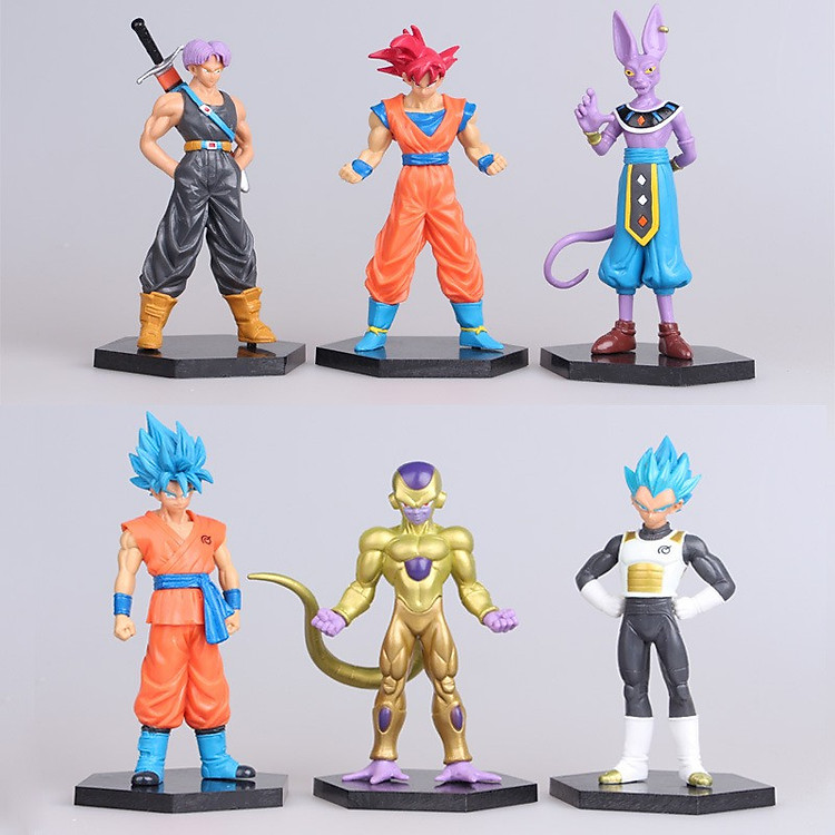 Bộ 06 Mô Hình Trong Truyện Dragon Ball Có Giá Đỡ (Cao 12-14cm)