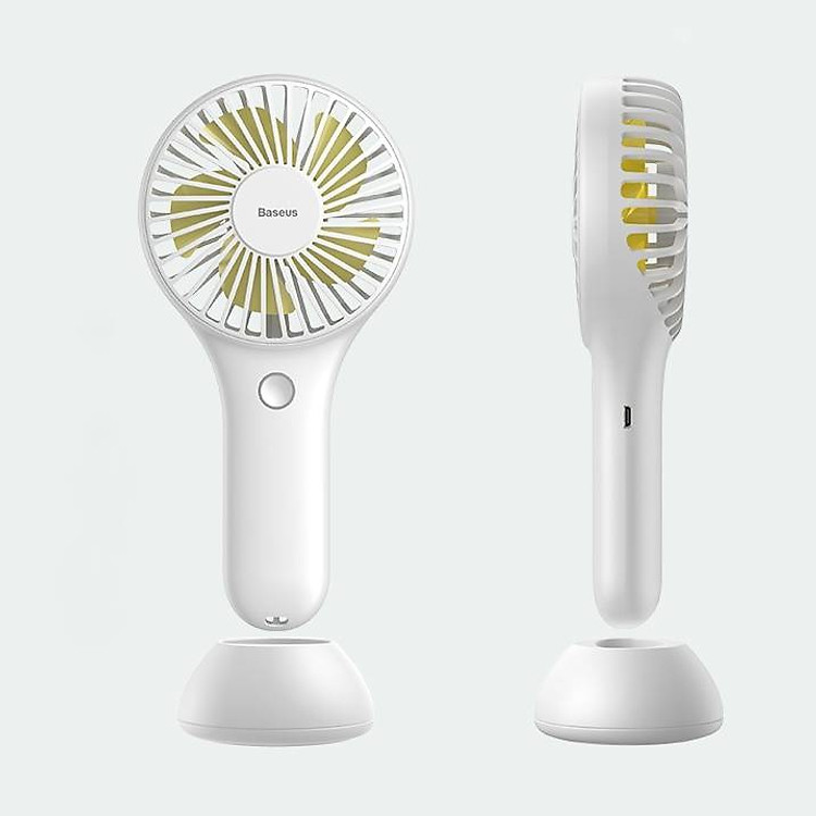 Quạt mini thông minh cầm tay Baseus Benks Bingo 3 chế độ làm mát kèm chân đế để bàn - Hàng chính hãng