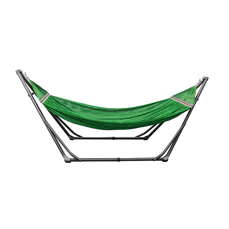 COMBO Võng xếp khung thép phi 32 VINANOI KVT32 Lưới đại Và Gối bông cho bé