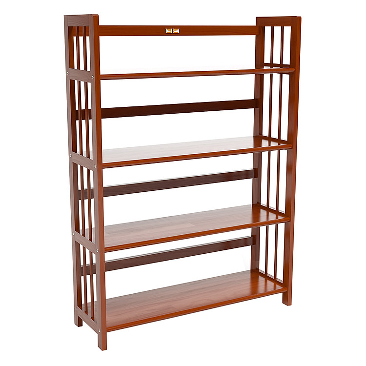 Kệ Sách 4 Tầng Gỗ Cao Su IBIE H490RC (90cm) - Màu Cánh Gián