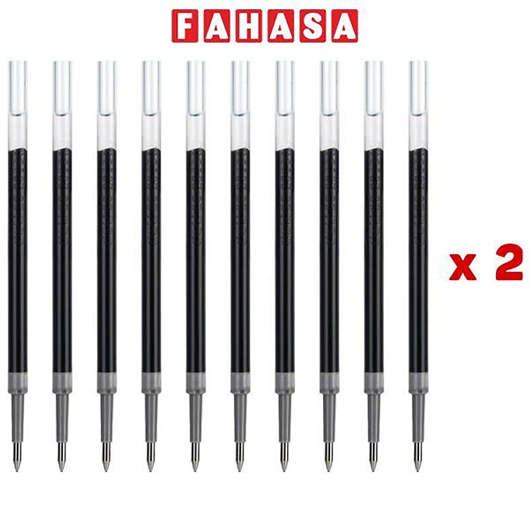 Combo 20 Ruột Bút Gel Dạng Bấm 0.5 mm - Deli S221 - Mực Đen