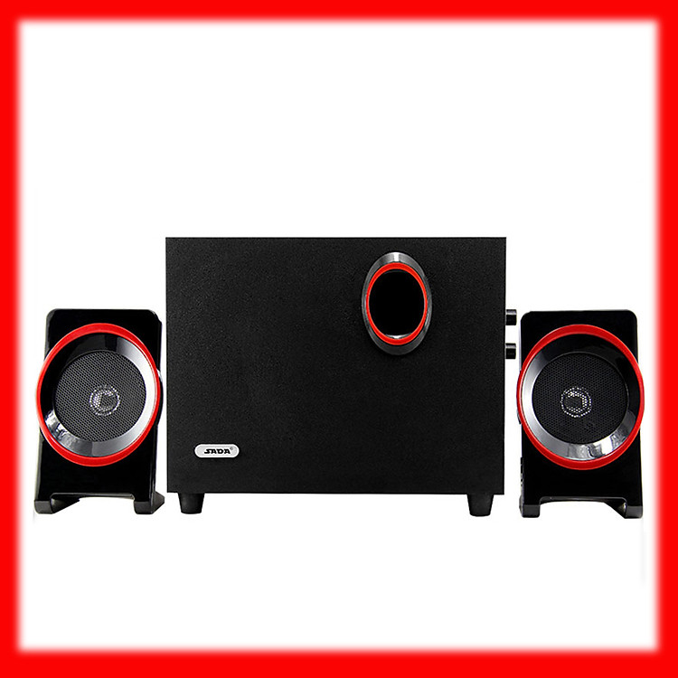 Bộ 3 Loa Nghe Nhạc Để Bàn Máy Tính D-200E Làm Bằng Gỗ Cao Cấp